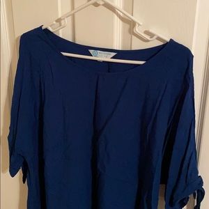 Blue blouse with arm cutouts size 1X